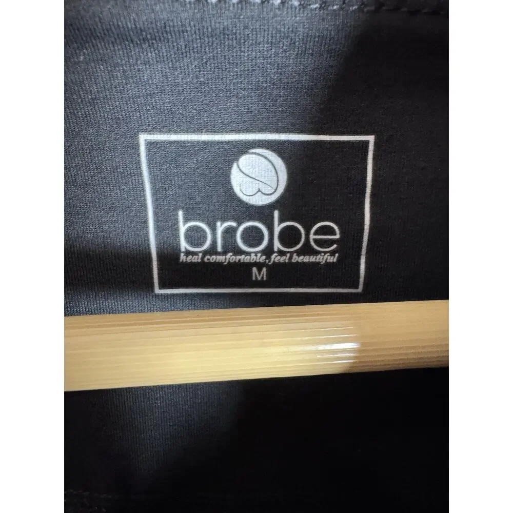 Original Brobe Post Breast Surgery Recovery Adaptive Robe Size M Black Pockets